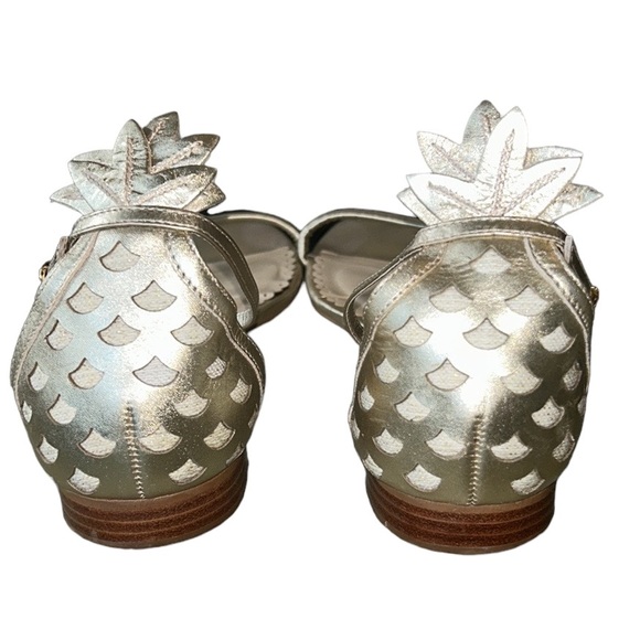 Lilly Pulitzer Laura Metallic Gold Pineapple Ankle Strap Sandals - 9.5 - Picture 13 of 16